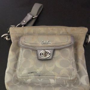 Grey coach crossbody